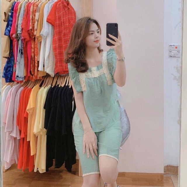 Bộ lửng đũi cổ vuông siêu xinh