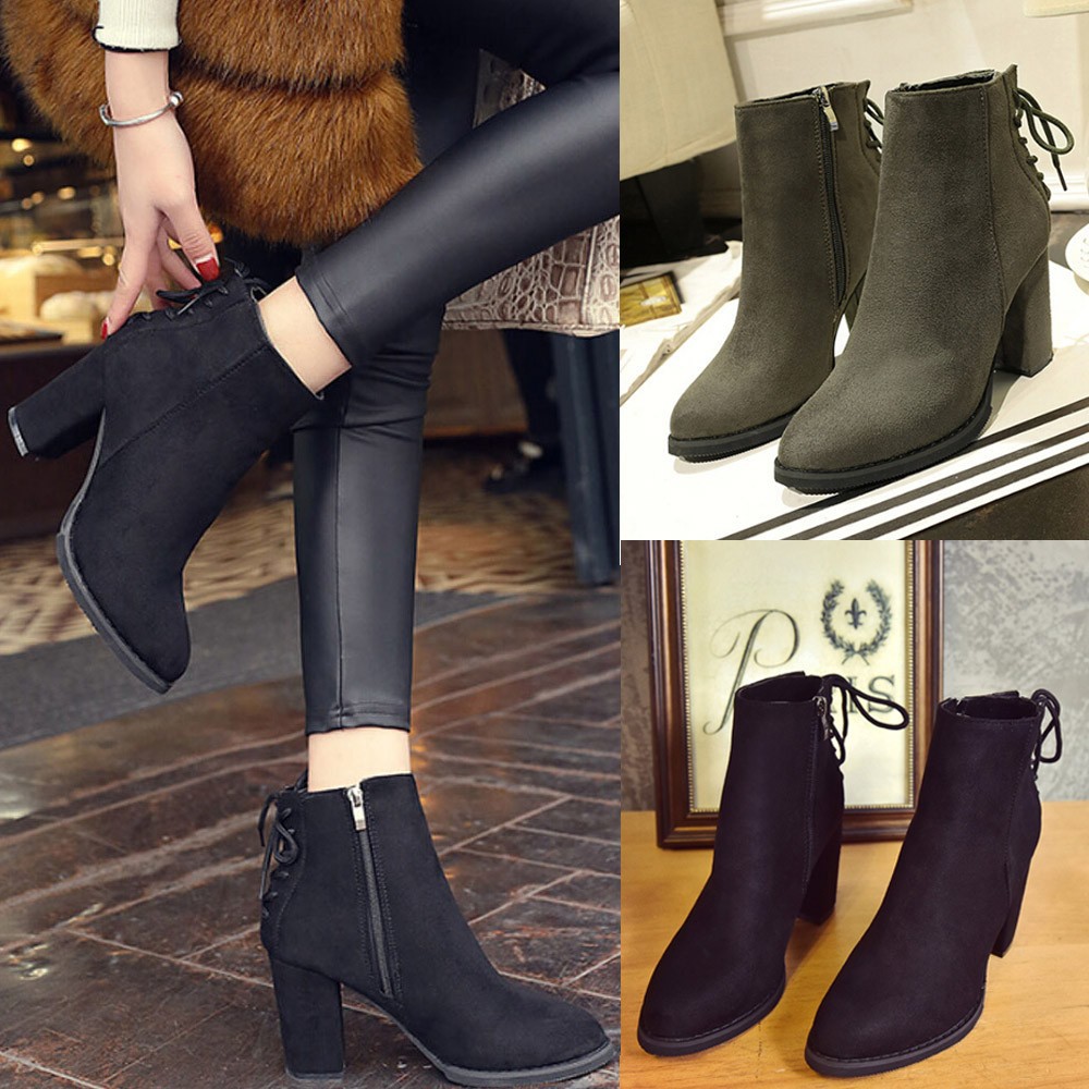 Giày boot cao gót nữ