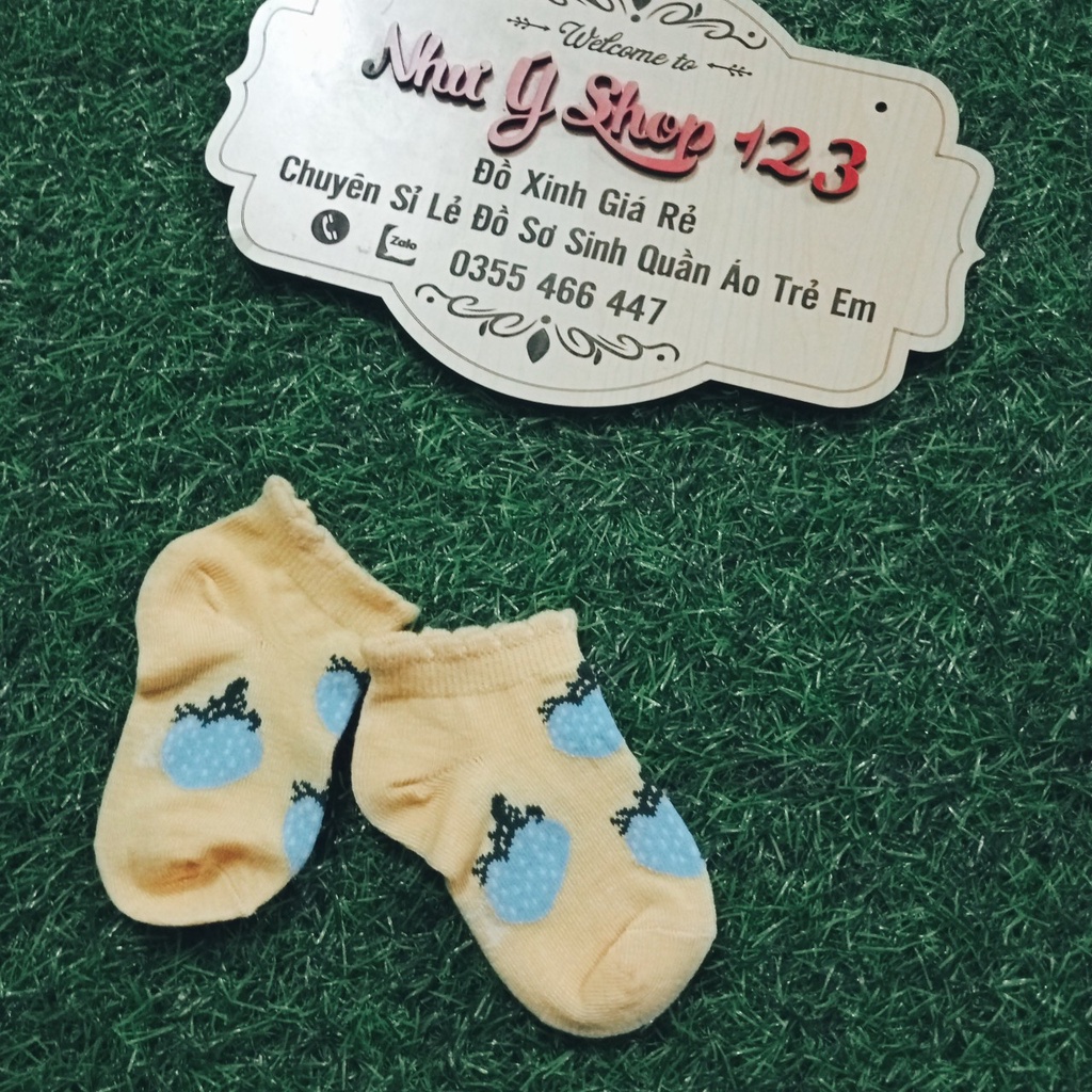 B62 - Tất Quả Dâu Quảng Châu Cổ Thấp Cho Bé Gái (Ản Tự Chụp)