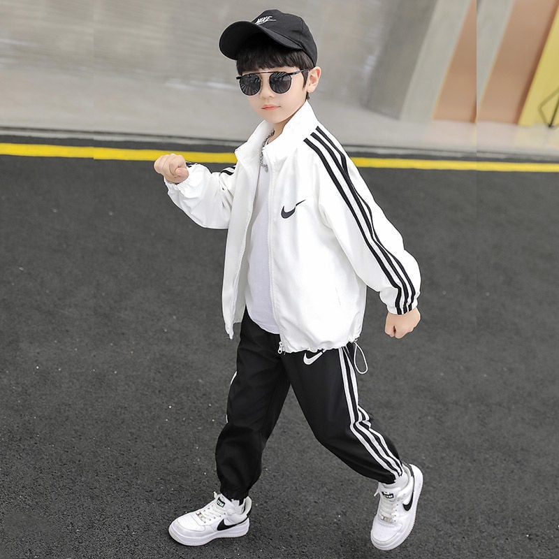 Bộ gió thể thao 2 lớp dày dặn chất liệu gió chống nước cho bé trai và bé gái  Samkids Store