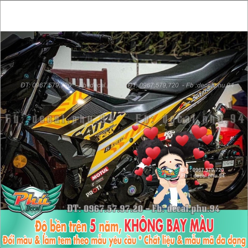 Tem Rời Satria vàng đen (K) -1