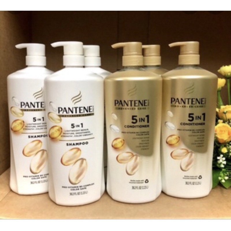 🌻🌼Bộ Dầu Gội Xả PANTENE Advanced Care Pro-V 5in1 Shampoo & Conditioner, 1.13L x 2 —Dành cho mọi loại tóc