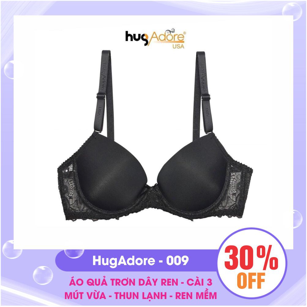 Áo lót nữ Hugadore ⚡️ FREESHIP ⚡️ Áo lót nữ Hugadore 009 chất liệu thun lạnh, quả trơn dây ren, mút vừa - Shop 5539