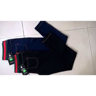 QUẦN LEGGING 🍓🍉GIẢ JEAN🍒 LƯNG SỌC ĐỎ
