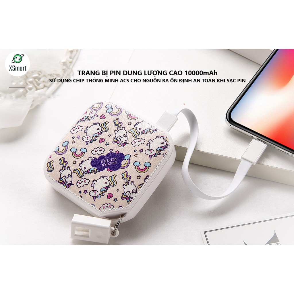 Pin Sạc Dự Phòng Mini 10.000mAh Phiên Bản Hoạt Hình Cute Sạc Cho Mọi Điện Thoại Samsung, Iphone, Oppo, Xiaomi, Vivo, LG