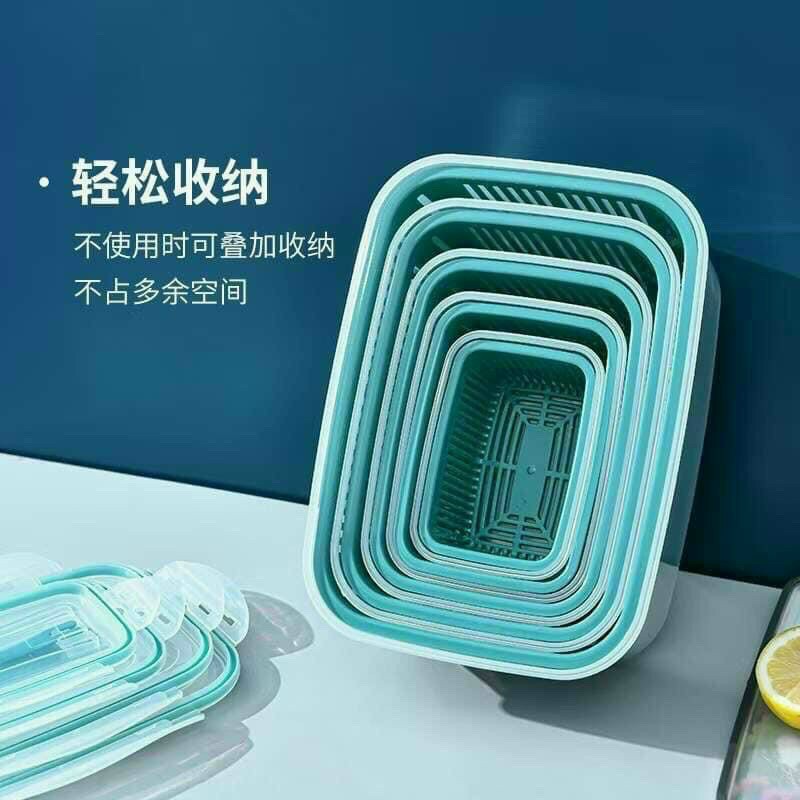 Bộ Hộp Đựng Thực Phẩm - Set 5 Hộp Đựng Thực Phẩm Có Nắp Đậy Cao Cấp Để Tủ Lạnh Bảo Quản Thức Ăn Tiện Dụng - B12