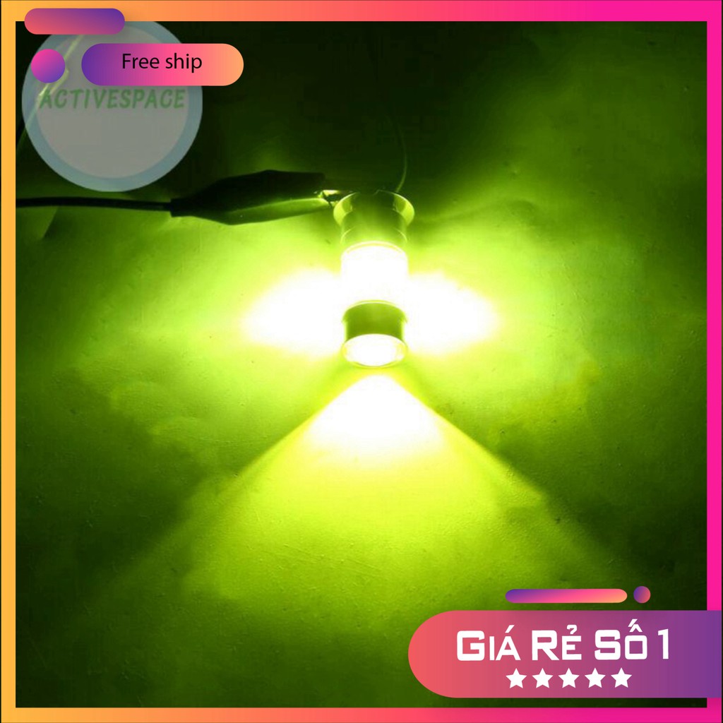 (thanh lý) Bộ 2 bóng đèn LED 12-24V 360° 4300K H3 100W 2828SMD hợp kim nhôm thay thế cho xe hơi