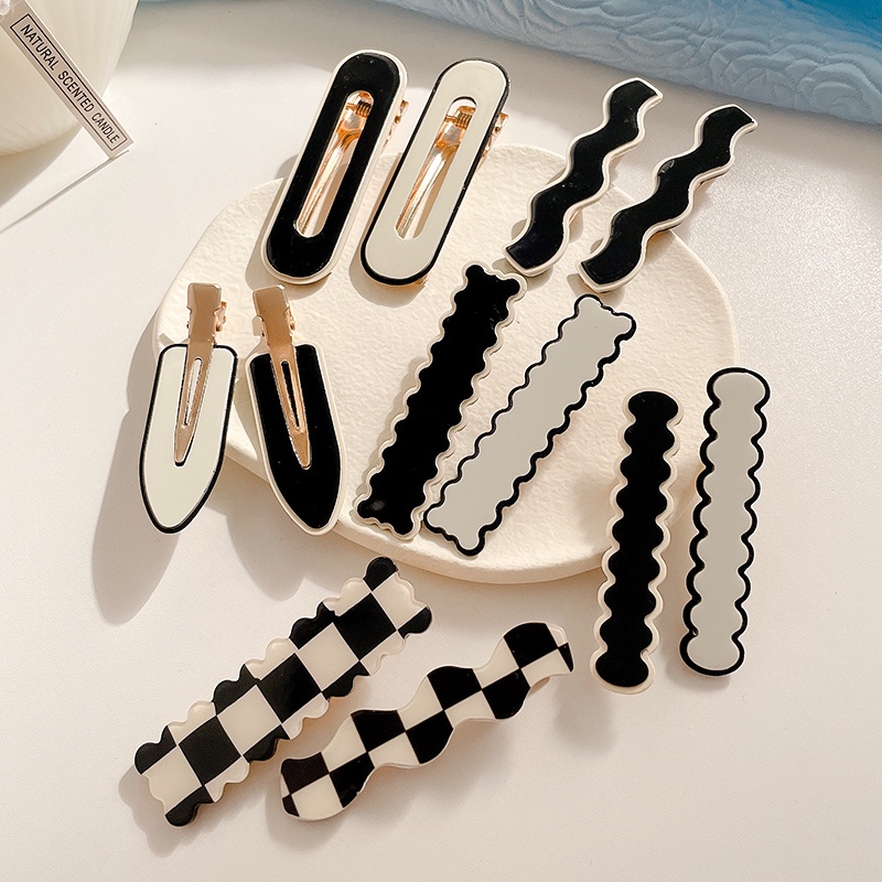 Kẹp tóc mái không đường may thời trang mới (hai mảnh)