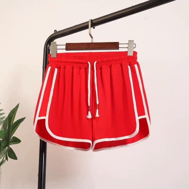 Quần đùi short nữ THE MEI 1992 cao cấp - Quần sooc nữ viền kẻ bắt mắt cạp chun nâng mông phong cách thể thao thời trang