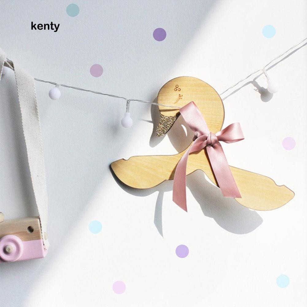 Móc Treo Quần Áo Hình Thiên Nga Bằng Gỗ Đính Nơ Dễ Thương