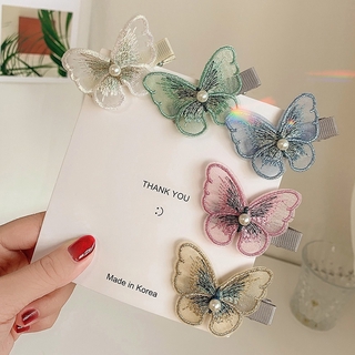 Hair clip butterfly shape lace hair clip five colors hair clip fashion accessories