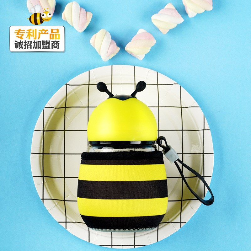 PVN20168 Bình đựng nước 300ml hình con ong hoạt hình dễ thương T2