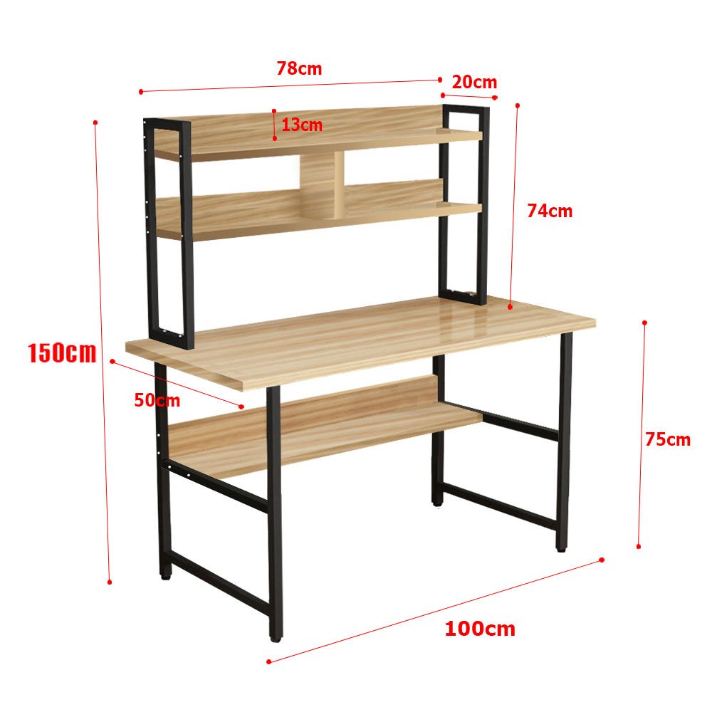 [SALE] Bàn làm việc đa năng kèm kệ sách, chất liệu bằng gỗ MDF đẹp chất lượng cao, hàng lắp ráp dễ dàng vận chuyển