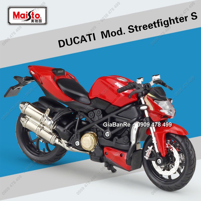 XE MÔ HÌNH 1:18 MOTO DUCATI STREET FIGHTER S - MAISTO - 8794