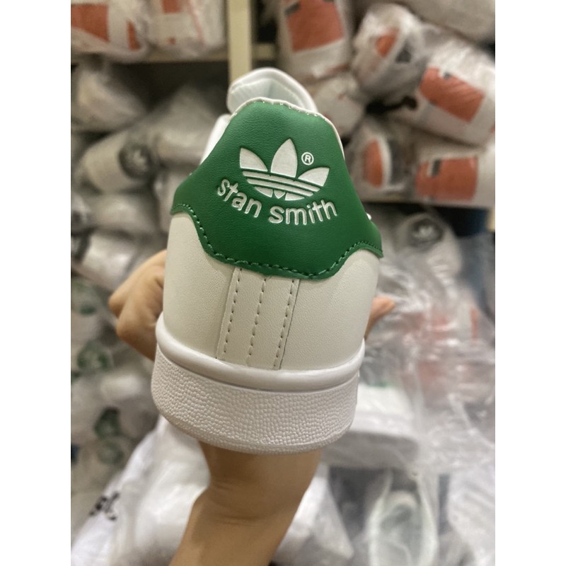 (Video cận cảnh) Giày thể thao sneaker stan smith gót xanh