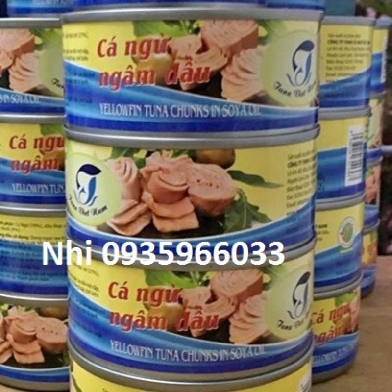 Cá ngừ ngâm dầu Skipjack/ Yellowfin Tuna chunk (miếng) 160gr/ lon