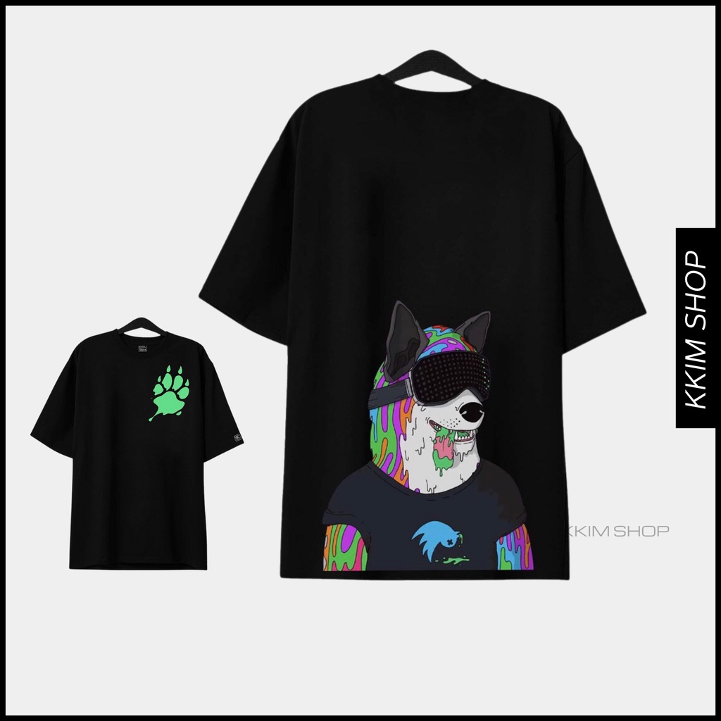 Áo Thun Tay Lỡ Mutant Shiba NFT, Form rộng oversize, áo phông unisex, chất liệu Cotton Thái - KKIMShop