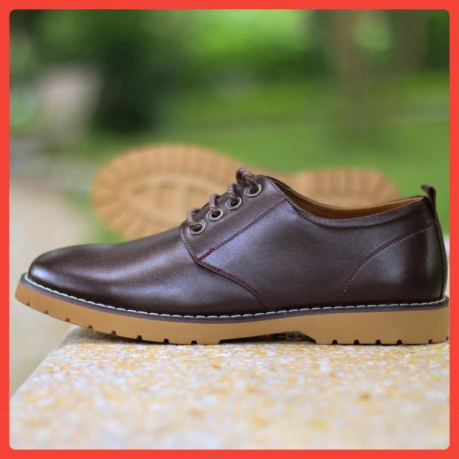 Thanh lý giày Da Bò Dr Marten Cổ Thấp ZD10 Mận - Bảo Hành 6 Tháng * new . #