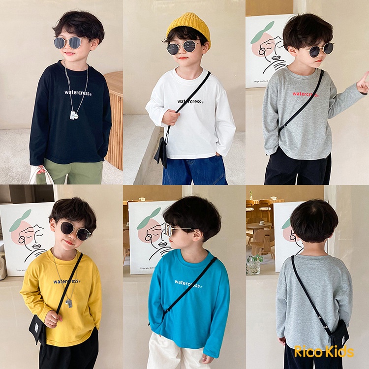 Áo thun thu đông bé trai dài tay từ 8kg chất siêu cotton xuất Hàn cực sành điệu mã N072