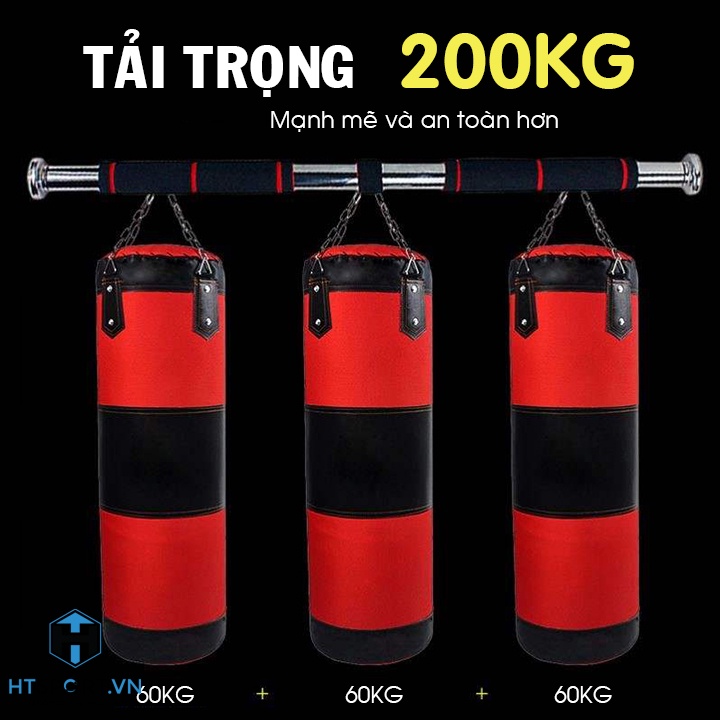 Xà Đơn Treo Tường, Thanh Xà Đơn Treo Tường Dễ Điều Chỉnh 60 - 150cm Tiện Lợi Gắn Cửa Tập Gym Tập Tay Tại Nhà Đa Năng