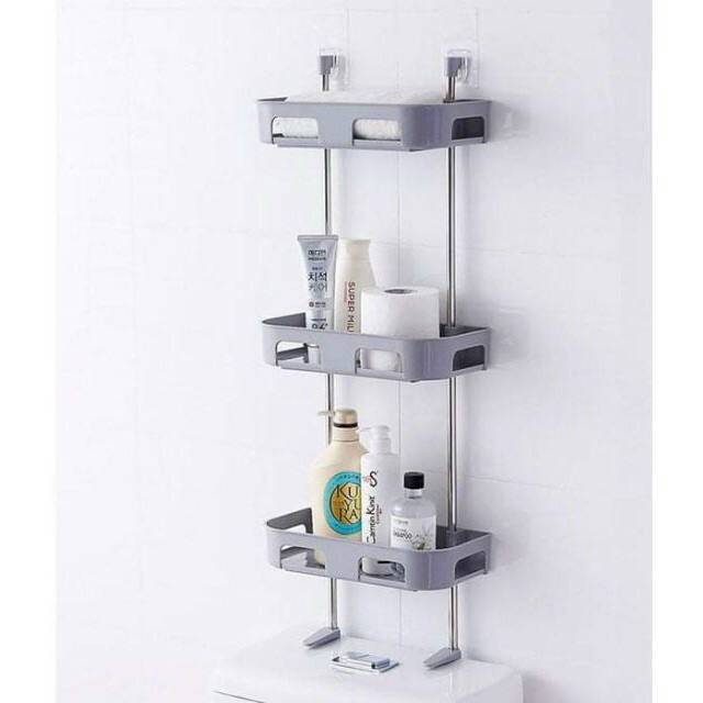 Kệ nhà vệ sinh 3 tầng dán tường đa năng