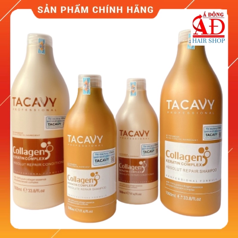 [+Tặng mũ trùm] BỘ DẦU GỘI XẢ HẤP Ủ COLAGEN KERATIN TACAVY PHỤC HỒI TÓC HƯ TỔN SIÊU MỀM MƯỢT