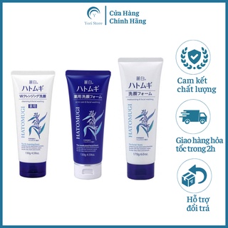 Sữa rửa mặt Hatomugi hạt Ý Dĩ, Sữa rửa mặt trắng da Nhật Bản 2 tuýp màu trắng, xanh phù hợp với mọi loại da