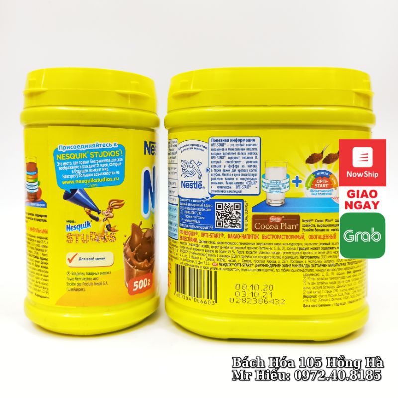 [T10/2021] Cacao Nesquik Nga hộp 500g