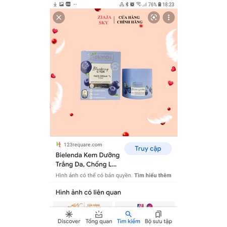 Kem Bluerry c-tõ cream bọt dưỡng ẩm và làm sáng da 40 g