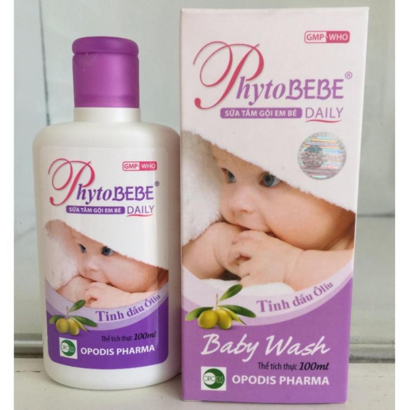 [Chính hãng] Sữa tắm gội em bé Phytobebe Daily – Dưỡng ẩm da  Date mới
