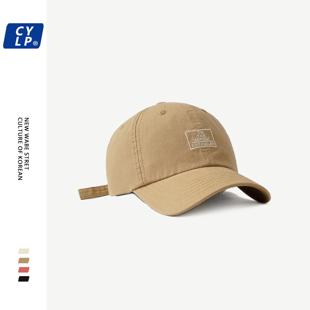 Nón Lưỡi Trai Mềm Thêu Chữ Tiếng Anh Phong Cách Đường Phố Hàn Quốc