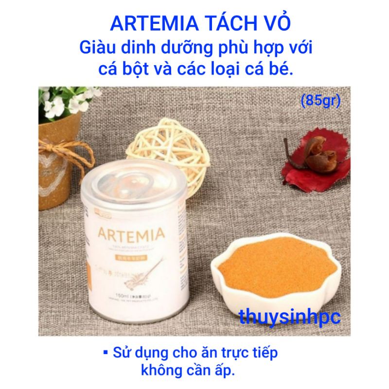 Artemia tách vỏ sấy khô thức ăn tốt dành cho cá betta và guppy bột