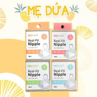  Núm ty bình sữa Moyuum chính hãng số 1-2-3-4 (1 núm ko hộp)