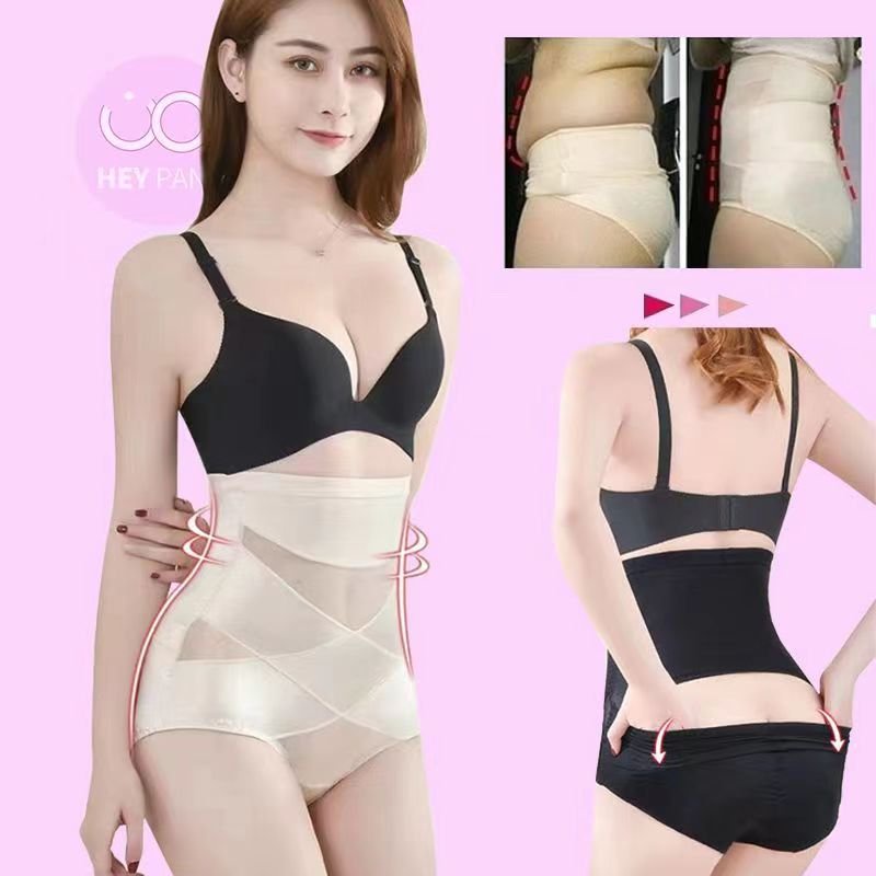 Quần lót nữ gen bụng cạp cao nâng mông mặc trong váy phối lưới sexy dành cho những người béo bụng HEYPANG VN018
