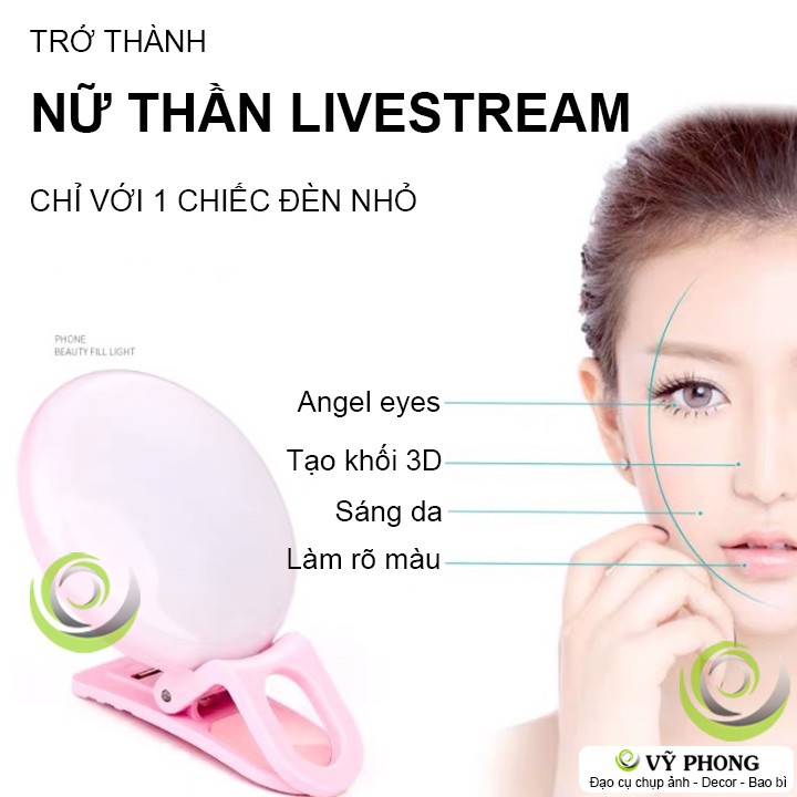 ĐÈN LED SELFIE RING DÀNH CHO STREAMER CÓ 3 CHẾ ĐỘ MÀU ĐÈN DÂY SẠC ĐẠO CỤ CHỤP QUAY PHIM LIVESTREAM DDC-252