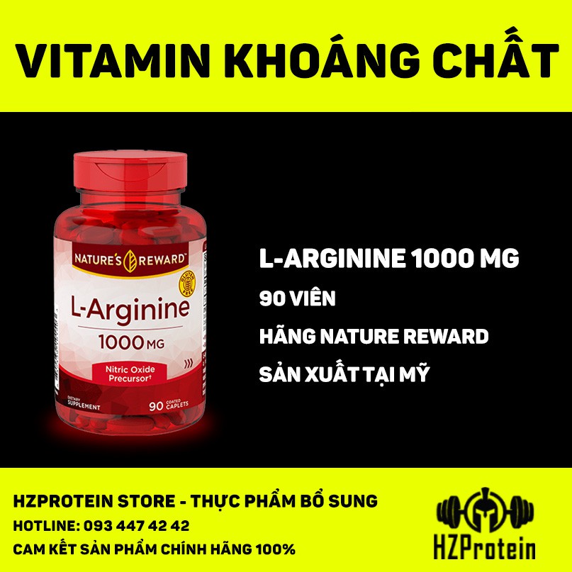 VIÊN UỐNG ARGININE 1000MG - TĂNG CƯỜNG SỨC MẠNH NAM GIỚI (90 VIÊN)