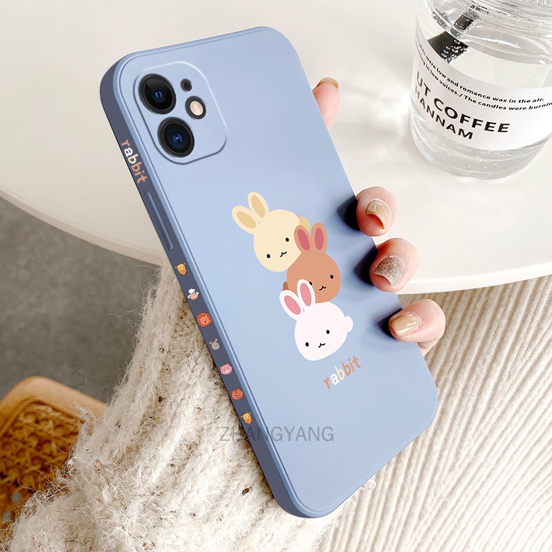 ốp lưng iPhone 11 iPhone 11 pro iPhone 11 pro max Ốp Điện Thoại TPU Silicone Hình Ba Chú Thỏ Đáng Yêu Kèm Dây Đeo Cho iPhone 11 iPhone 11 pro iPhone 11 pro max