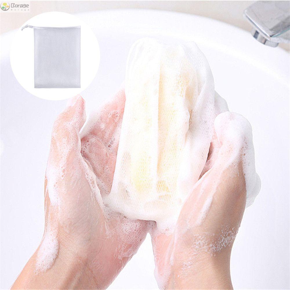 Túi lưới đựng xà phòng tạo bọt handmade dùng để rửa mặt trong phòng tắm