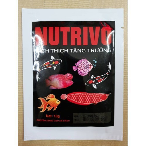 Bộ 5 chất trộn thức ăn giúp cá lên Màu, Đầu và Châu rất hiệu quả