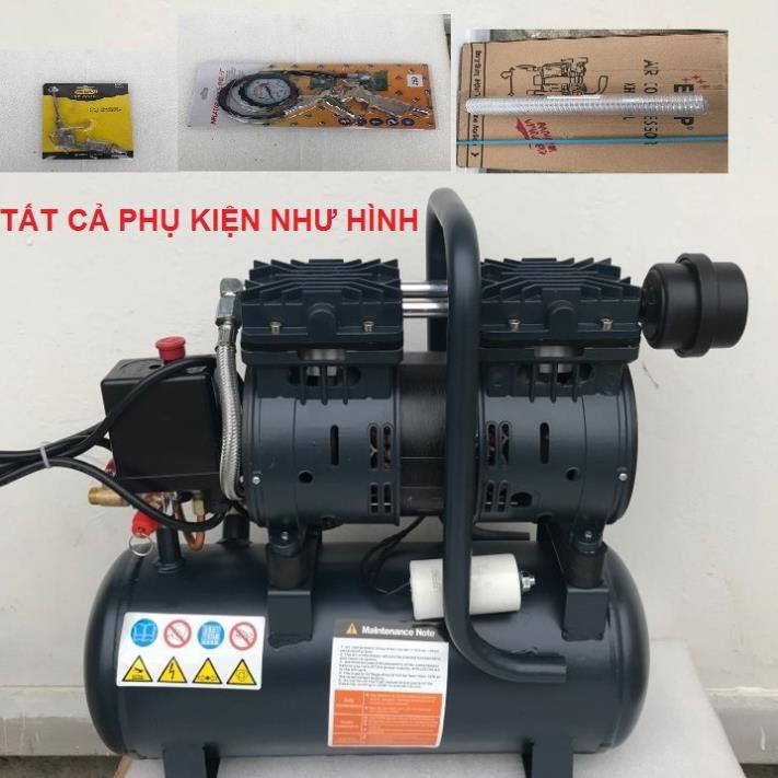 [Hàng xịn] Máy nén khí không dầu Etop 9L đầy đủ phụ kiện sẵn nắp đặt