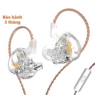 [NC] Tai nghe KZ EDX màu trong suốt In Ear Có Mic | 1 Dynamic 10MM | Chuyên Lossless | Jazz Ballad không lời nhạc cụ