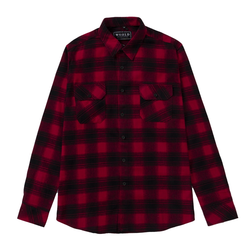 Áo sơ mi Flannel caro cao cấp | Red Flannel Shirt