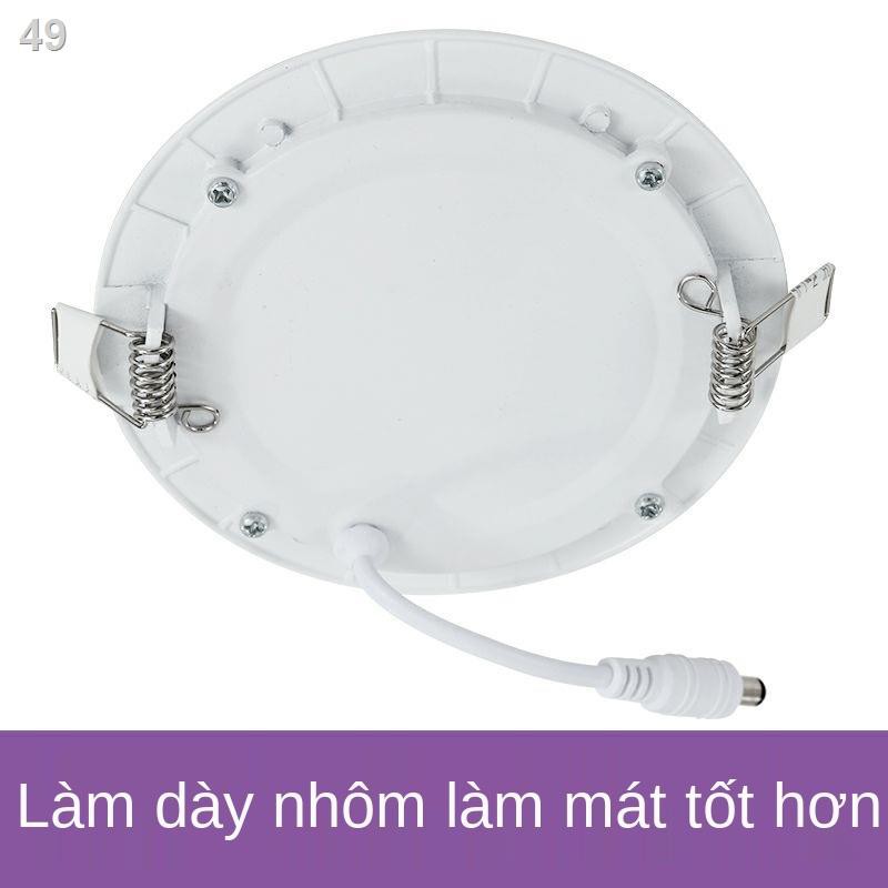 TĐèn LED downlight siêu mỏng nhúng bảng điều khiển ánh sáng trung tâm mua lỗ trần chiếu 3W12W15W18W