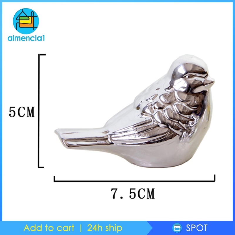 [ALMENCLA1]Ceramic Bird Magpie Shaped Ornament Decorative Accent Piece Desktop Decor L