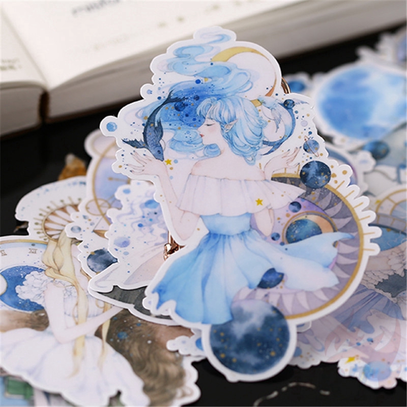 ❀ Constellation Girl Diary Stickers ❀ 15Pcs/set Album Scrapbooks Mixed DIY Decor Stickers