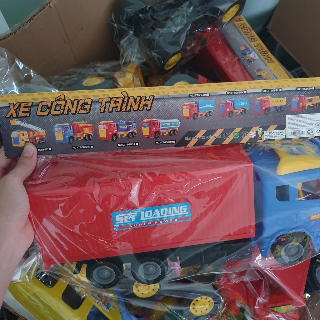 Xe công trình, xe container loại to cho bé trai