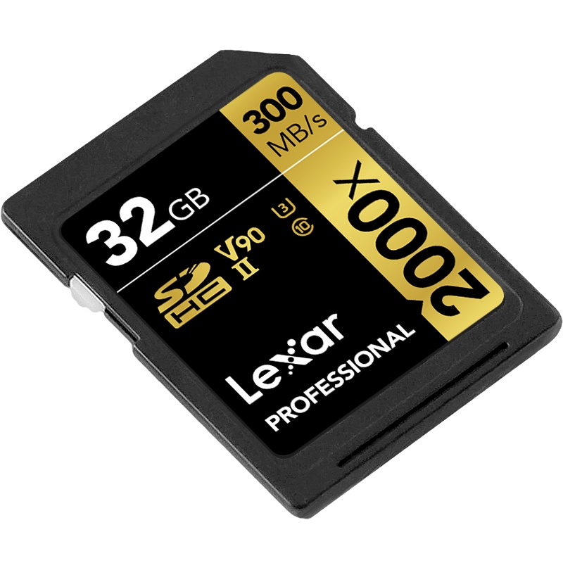 Thẻ Nhớ Lexar 2000X SD 32GB 128GB 64GB Class 10 U3 V90 4K 32 64 128GB 300MB Cho Máy Ảnh SDXC SDHC