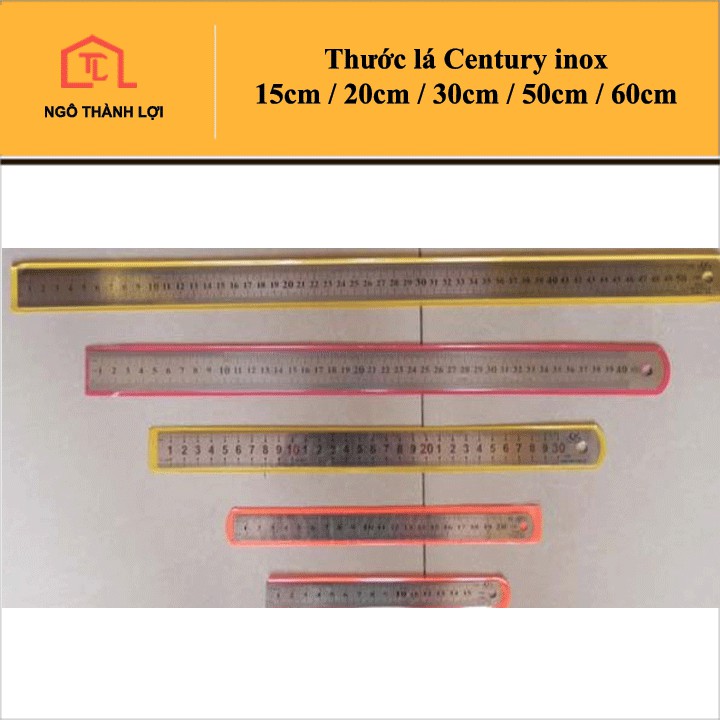Thước lá Century inox 15cm / 20cm / 30cm / 50cm / 60cm