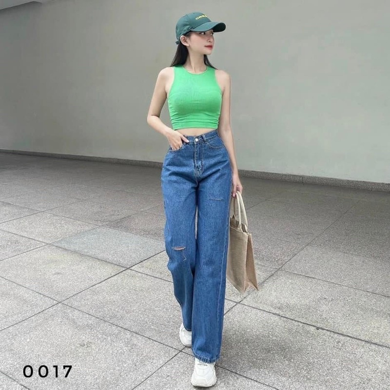 Quần Suông Ống Rộng Cạp Siêu Cao Phom Dáng Chuẩn