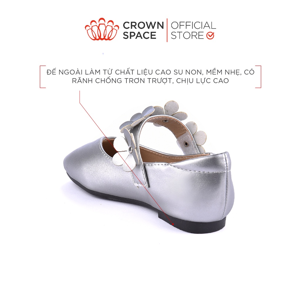 Giày Búp Bê Bé Gái Crown Space Cao Cấp CRUK3117 Size 25-30 cho bé 2-10 Tuổi